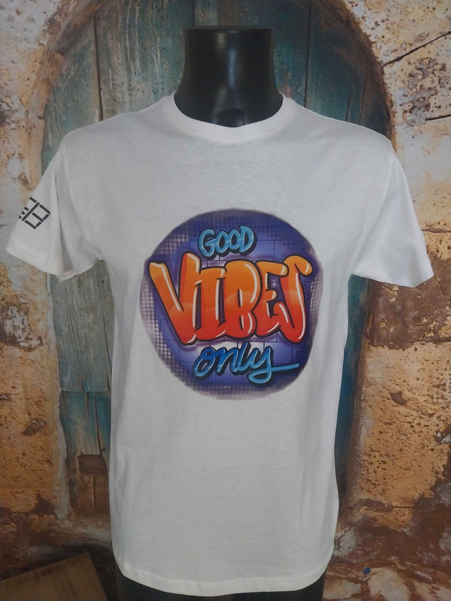 T-SHIRT BLANC HOMME(H11) VIBRATION
