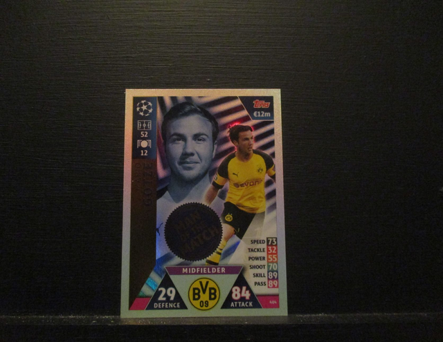 Mario Gotze - UEFA Champions League Match Attax 2018/19 Original Trading Card #404