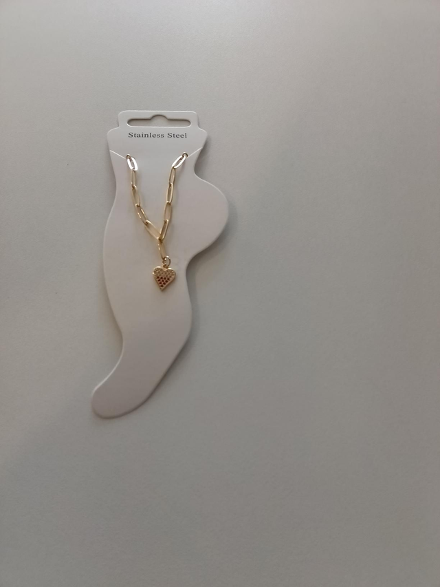 Enkelbandje goud met hartje