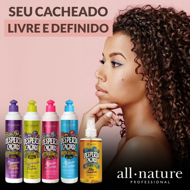 Creme finalizador Ativador de Cachos Fechados desperta cachos 310ml- All nature
