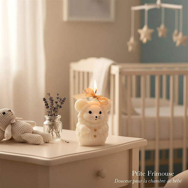 Bougie lapin ou souris parfumée artisanale