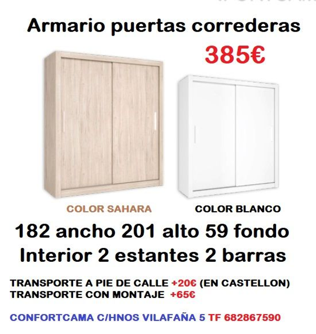Armario puertas correderas 180