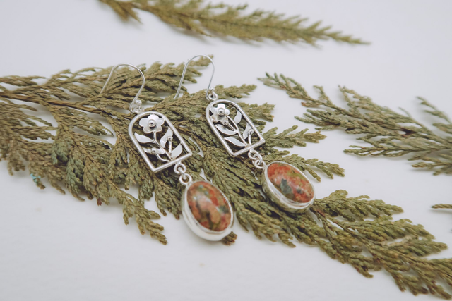 Flowers in Frame Earring