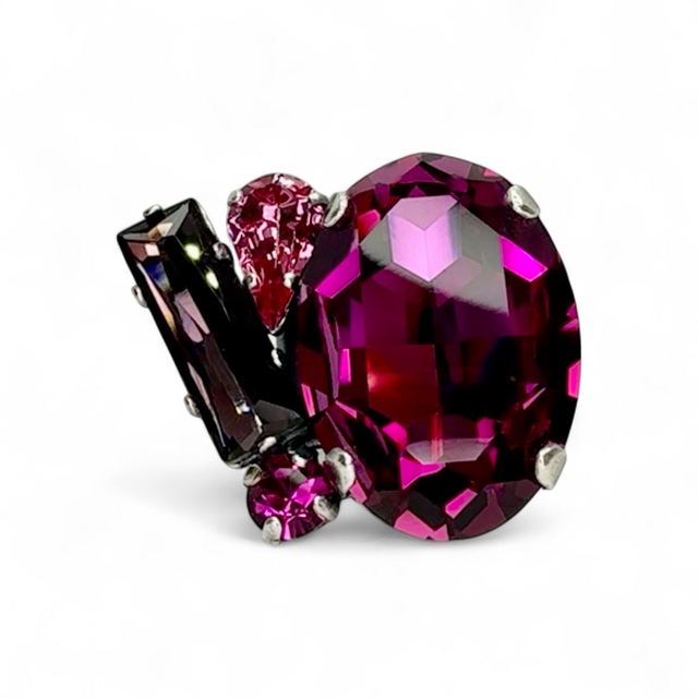Ring BIG OVOLUM MIX Pink Lila Mix