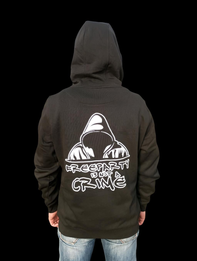 Veste zip Free party IS NOT a crime 