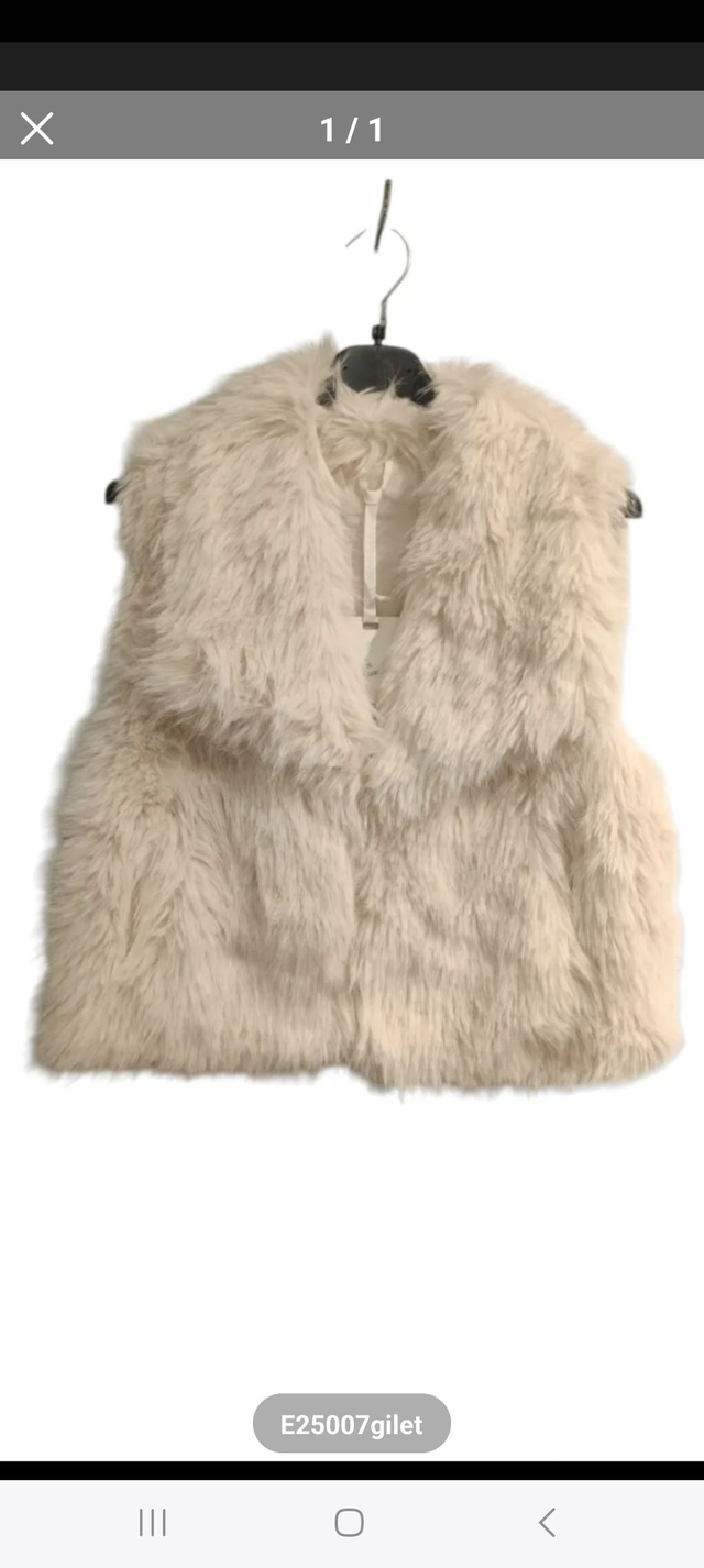 Gilet moumoute blanc