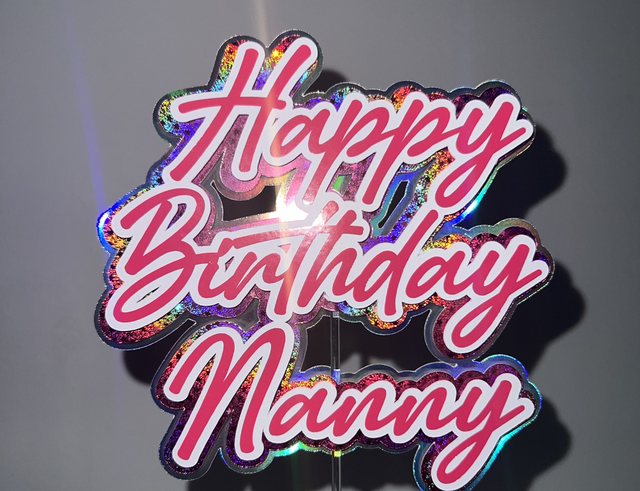 Happy Birthday cake topper