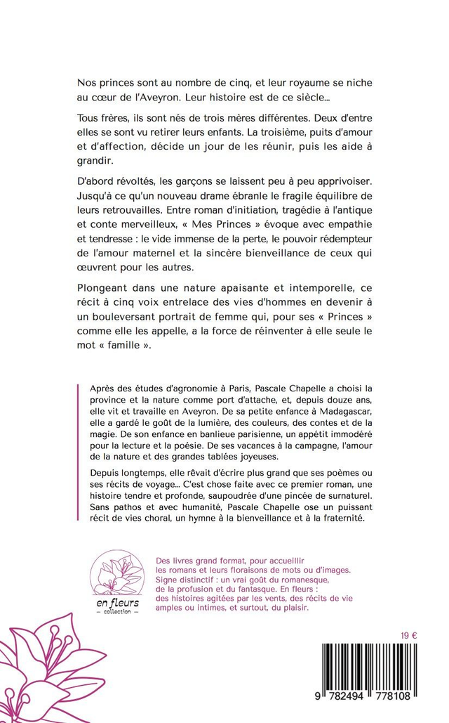 Mes Princes, premier roman de Pascale Chapelle