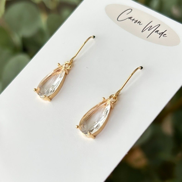Sparkling clear CZ teardrop