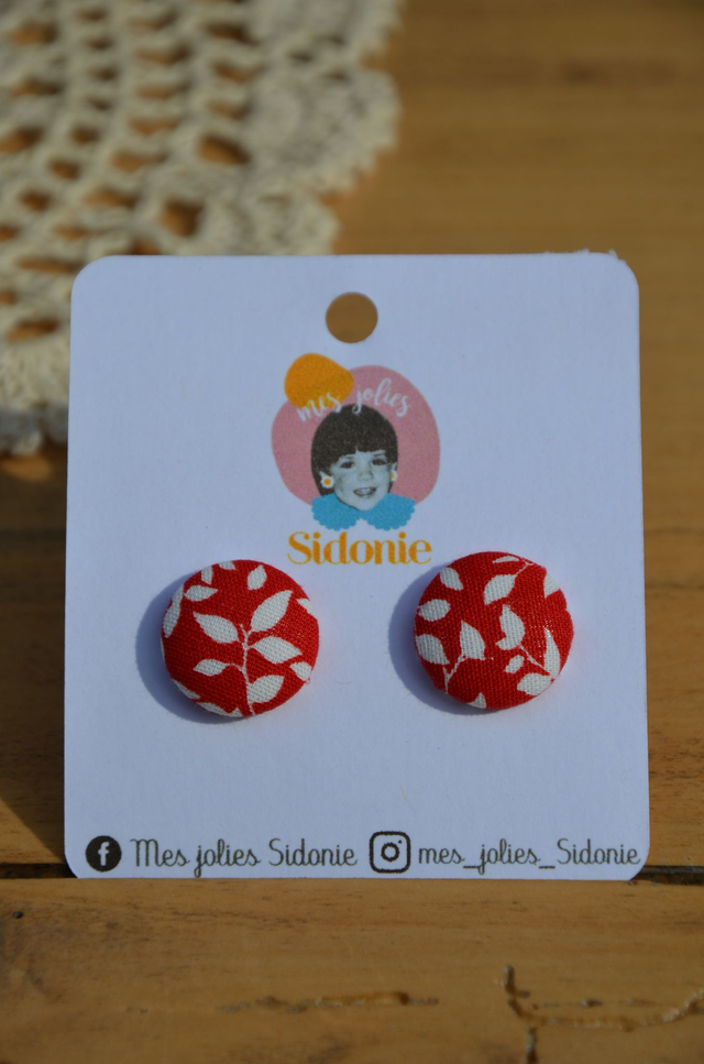 Mini Sidonie rouge feuillage blanc