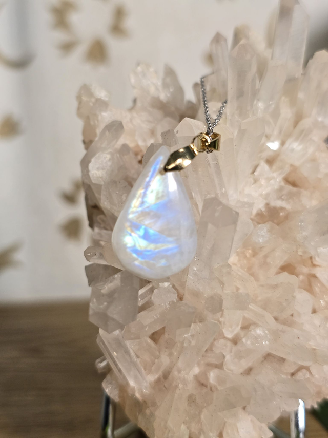 Pendentif Pierre de Lune (Qualité AA), sans cerclage