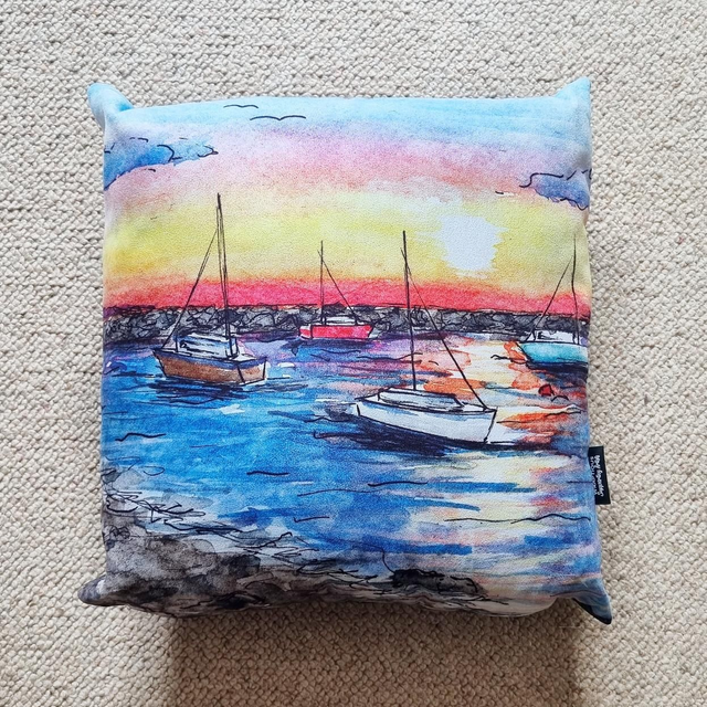 Rhos-on-Sea Breakwater cushion cover 