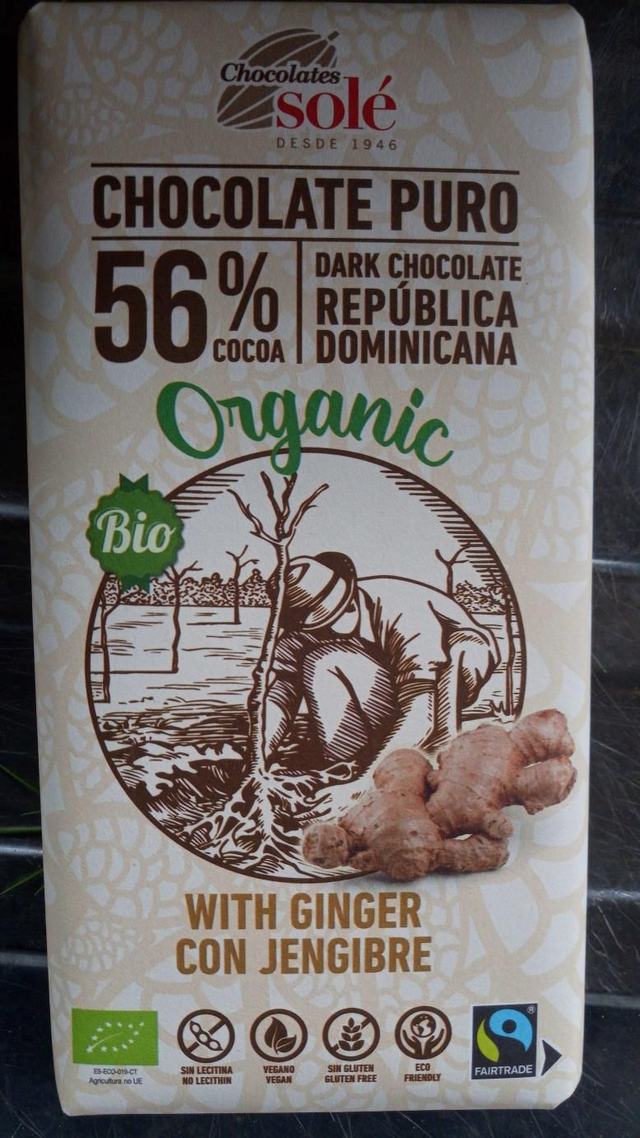 chocolate 56% con jengibre