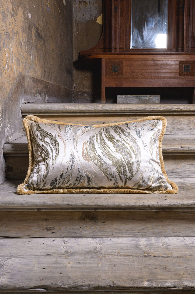 Donghia luxury decorative doubleface cover cushion embroidery fabric geometric copricuscino ricamato home decor house decoration