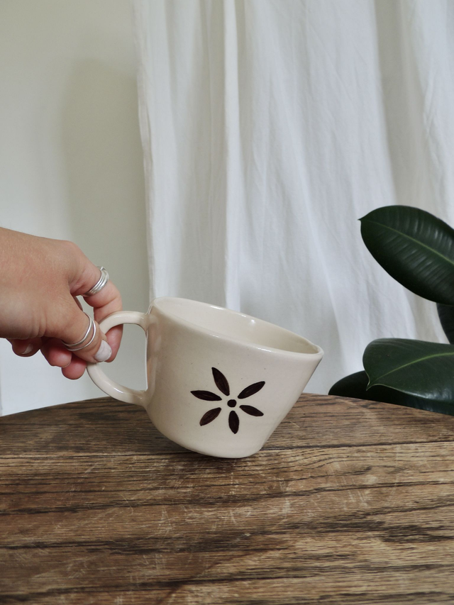 Large coffee mug | flower