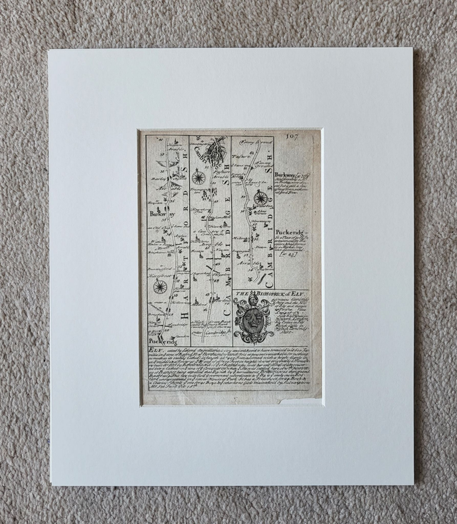Puckeridge, Barkway, Cambridge (strip map)