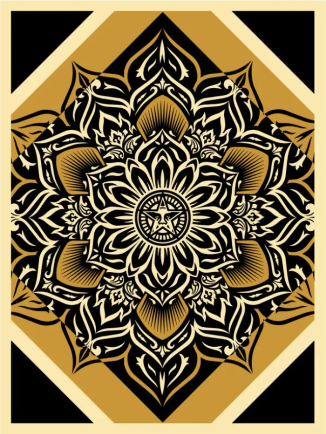 Shepard Fairey - Lotus Diamond (Gold) - 200ex - 2011