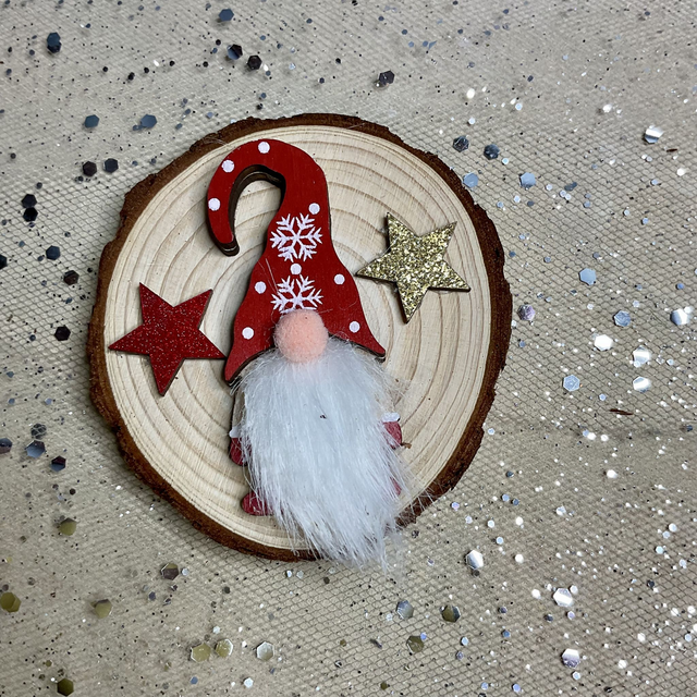 Handmade Christmas magnets with gift bag.