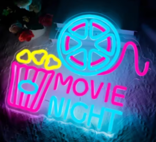 LED lamp neon stijl Movie Night (39x32cm)