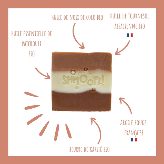 Savon Happy Hippie Patchouli et Argile rouge 100g