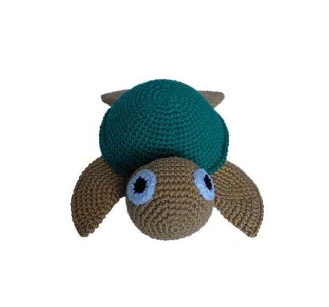 Schildpad gehaakt Groene Schild