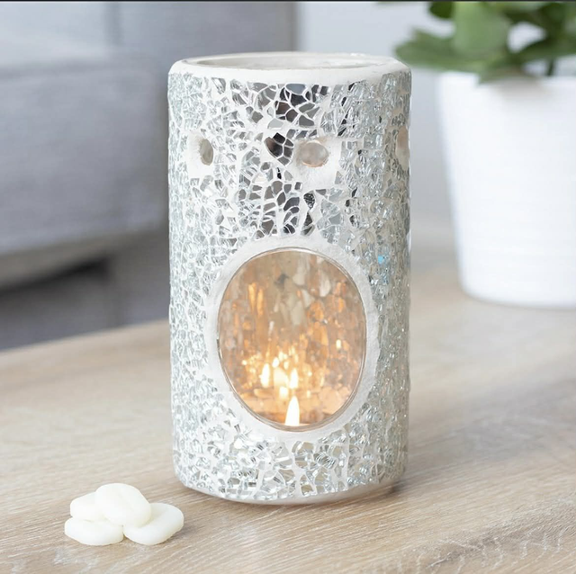 Pillar Crackle Tea Light Burner