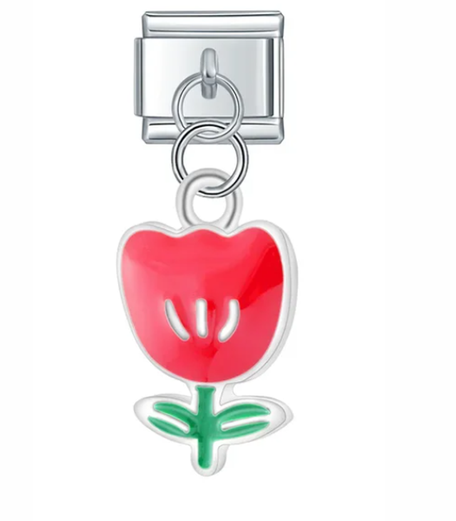 Charm Tulipán rojo Colgante