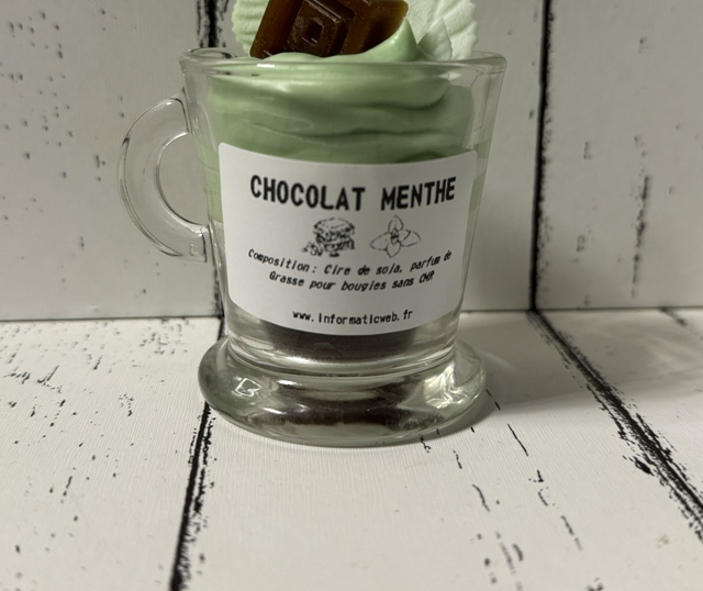 Bougie chocolat menthe 