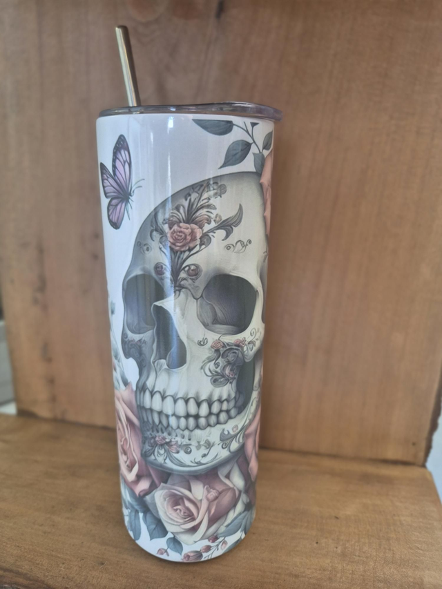 Tumbler Skull et rose