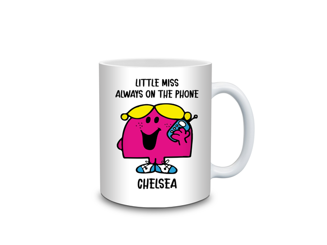 Personalised Funny Always on the phone Mug