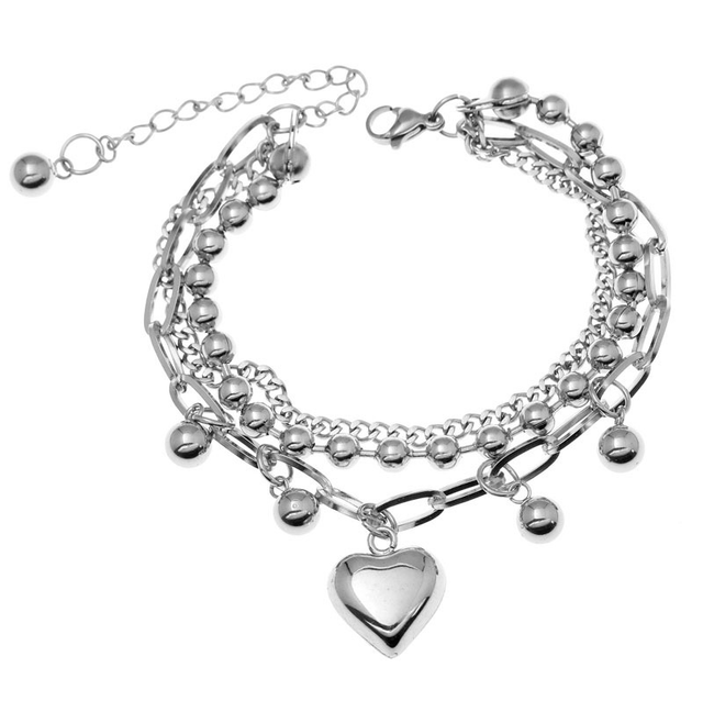 Silver tiered bracelet 