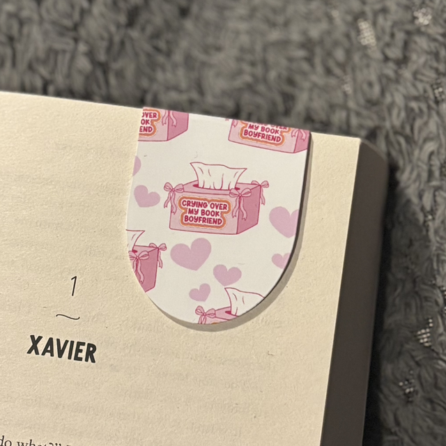 Crying Over my Book Boyfriend Magnetic Bookmark