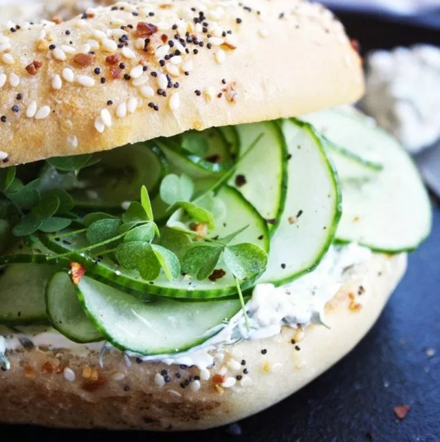 Bagel- Cucumber Cream Cheese
