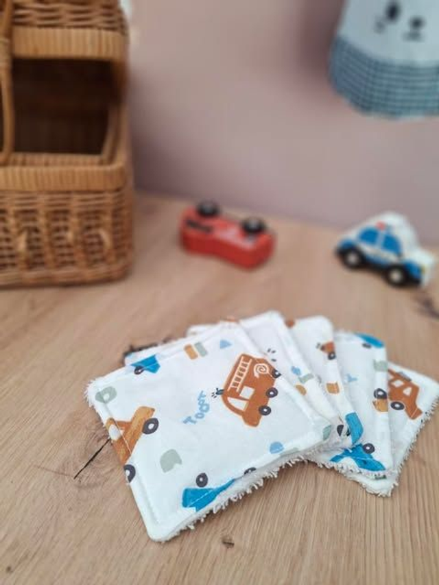 Lingettes lavables - Voitures