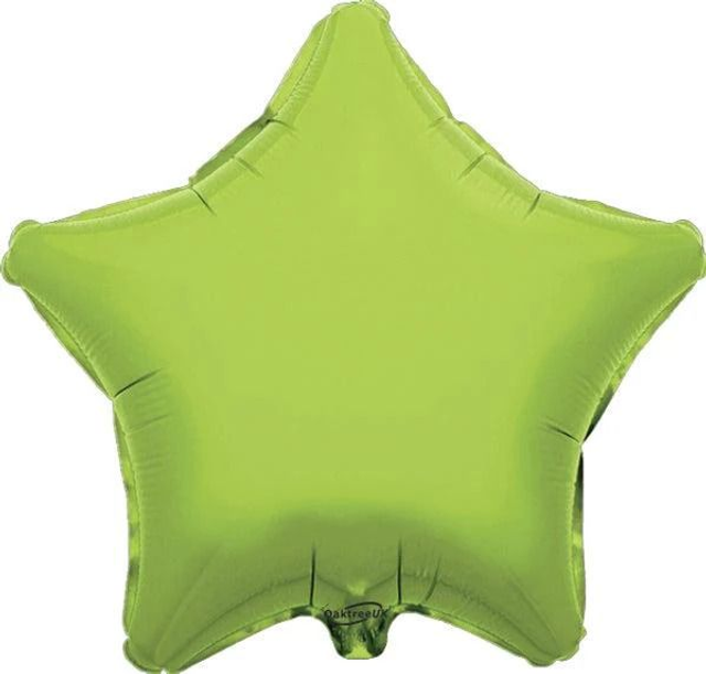 19" LIME GREEN STAR PACKAGED FOIL