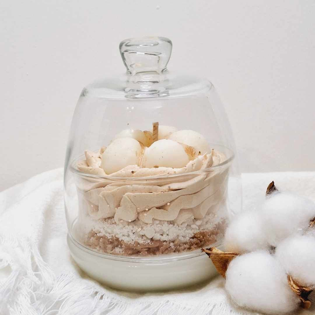 Bougie fantaisie ( fleur de coton )