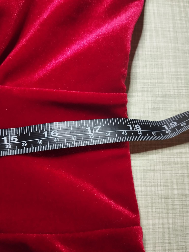 Robe Vintage chic Corolle Maddison 1950s velvet red T46/50