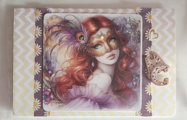 Carte sainte Catherine &quot; la fille masquée &quot; 