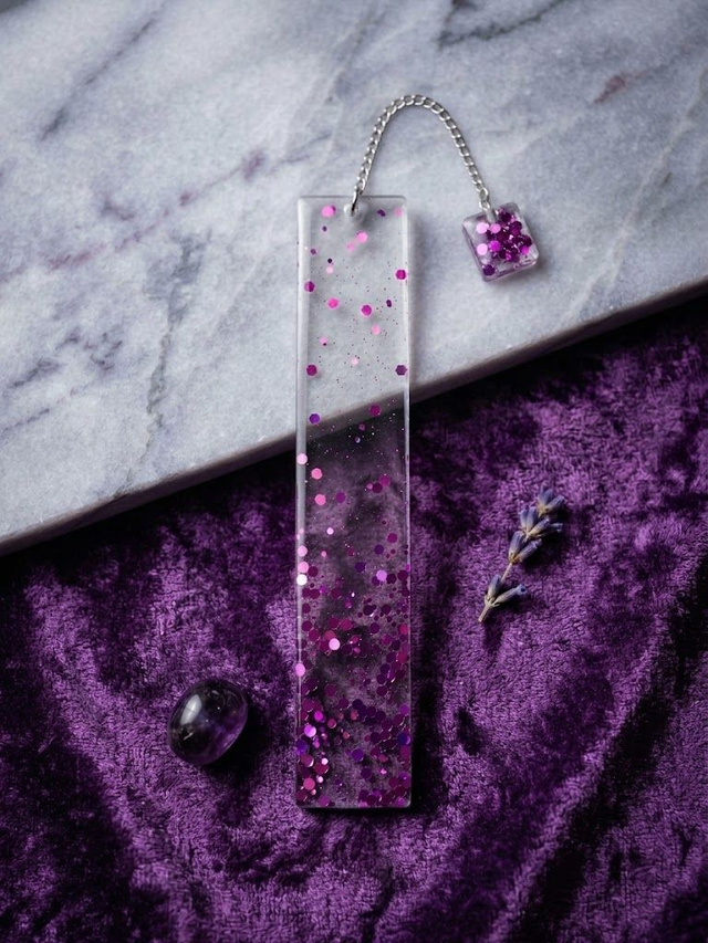 Marque page Carré violet 