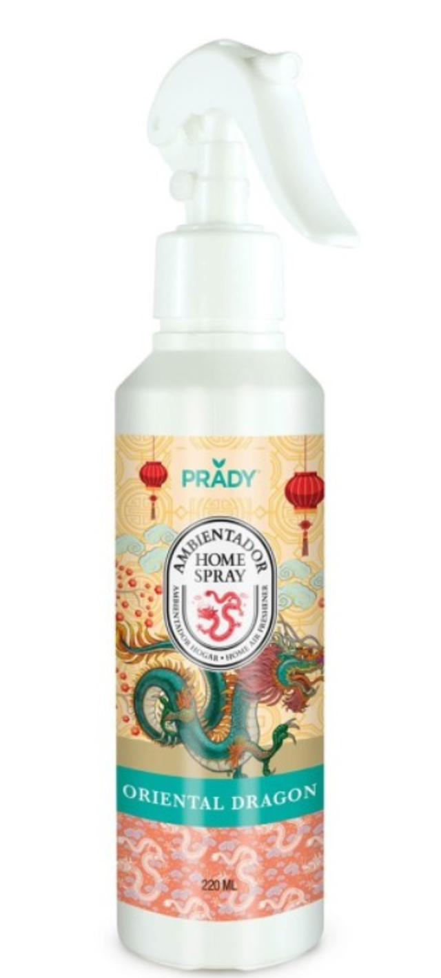 SPRAY D'AMBIANCE MAISON,TISSU ET VOITURE PRADY ORIENTAL DRAGON 220ML