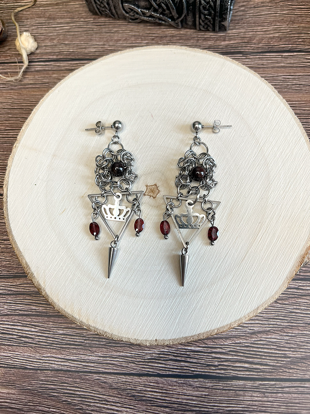 Boucles d'oreilles King of hell (pièce unique)