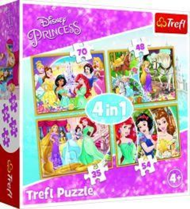 DISNEY PRINCESS 4 IN 1 PUZZLE