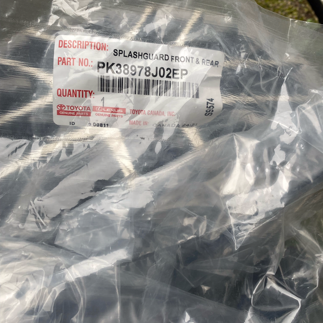 Sold - Lexus NX300h 2015 Onwards Mud Flap Set  (Genuine) - Part number PK38978J02EP -LE07A