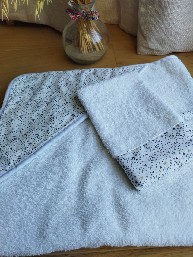 cape de bain et gant