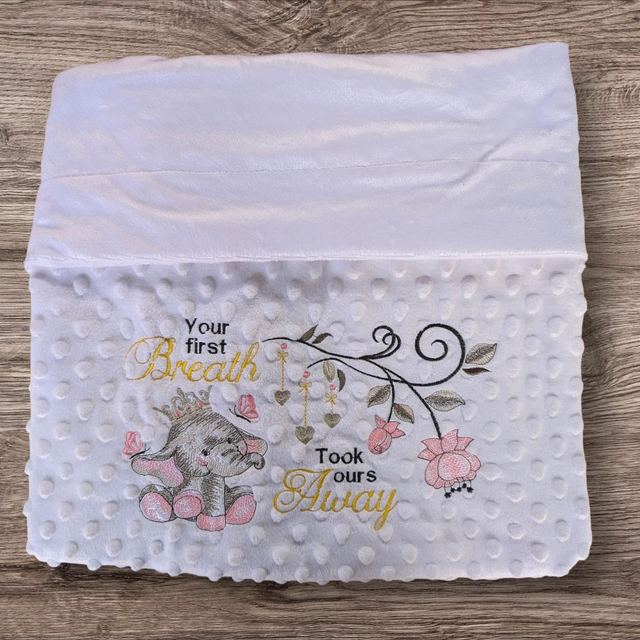 Embroidered Baby Blanket.