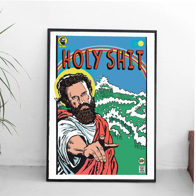 Father John Misty, Jesus, Holy Shit! Print, poster comic style