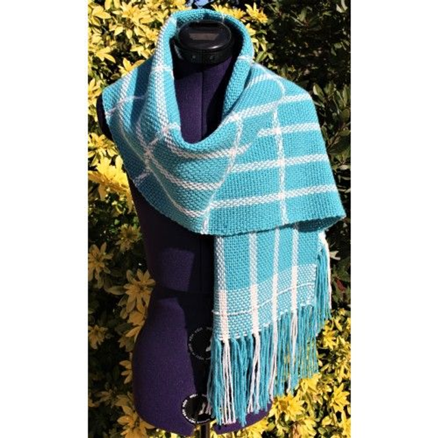 CHALI_022 écharpe CYAN turquoise 