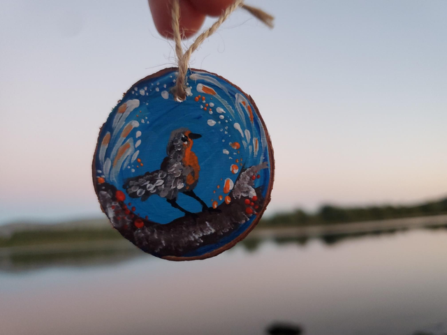 &quot;Little Robin&quot; Wood Slice