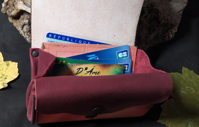 Porte Monnaie Soufflet-Feuilles d'Erable