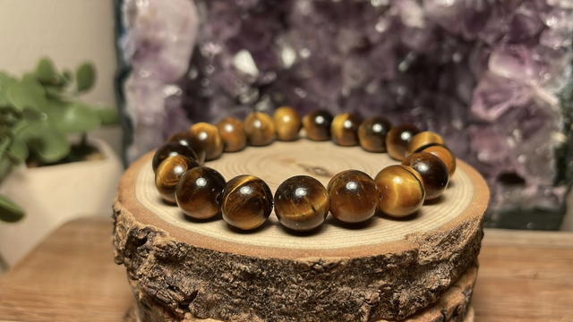 Bracelet OEIL DE TIGRE 10mm HOMME
